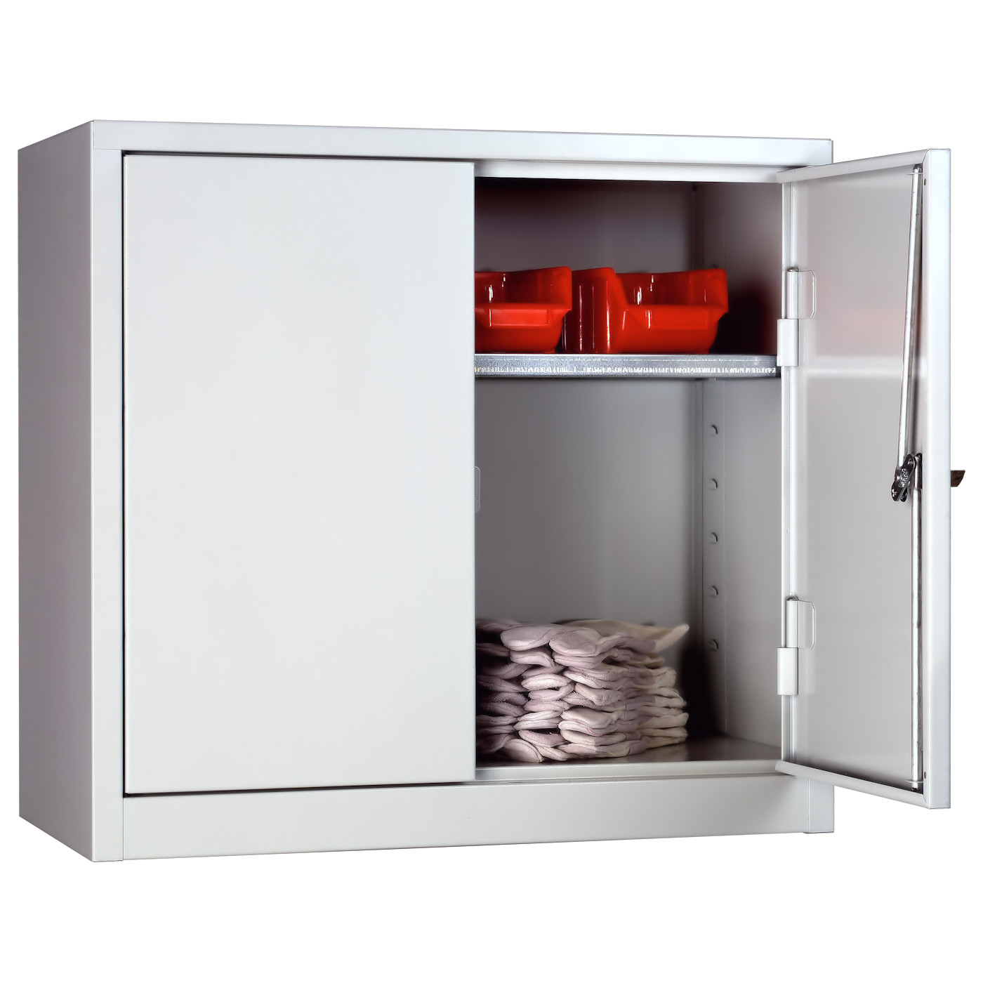 Wolf Werkzeug-Hängeschrank Serie 27 Breite 650 mm 1 Abteil 1 Fachboden Lichtgrau RAL 7035