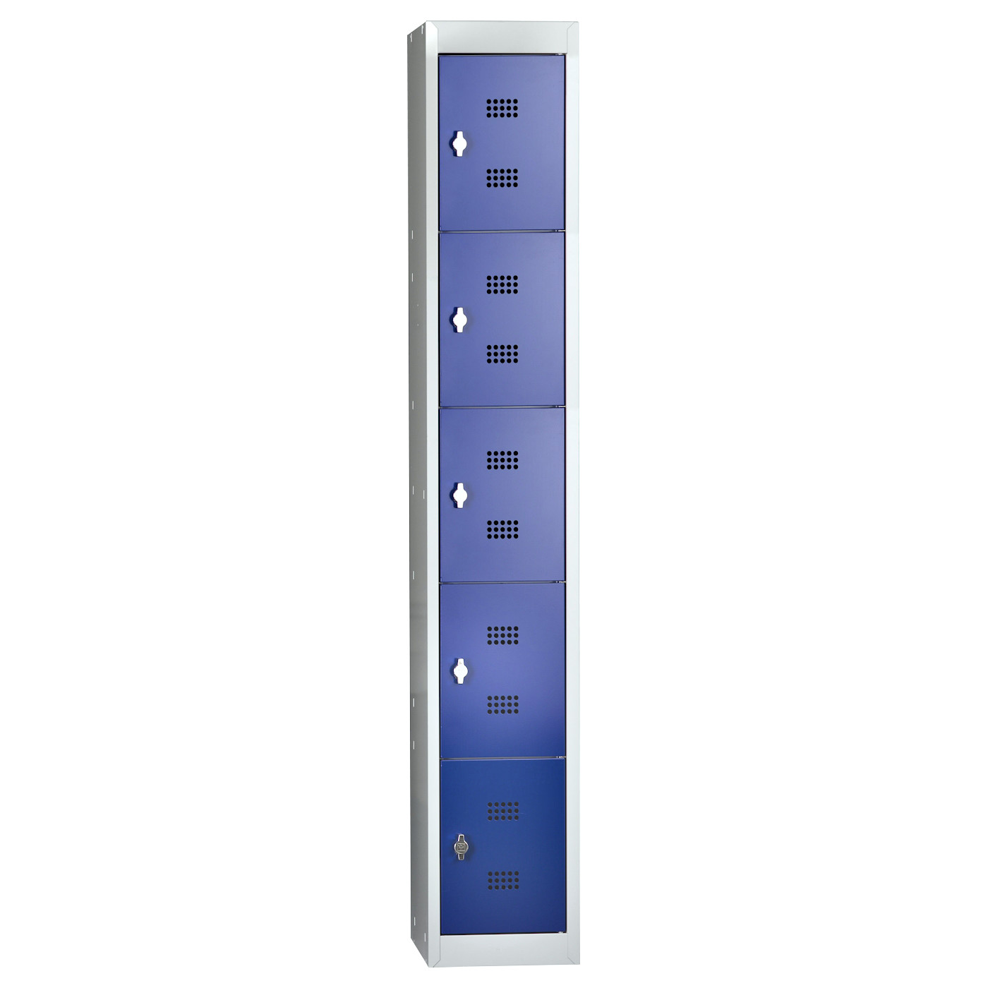Wolf Fächerschrank-System Serie 30 Grundelement Abteilbreite 300 mm 1 Abteil x 5 Fächer Enzianblau RAL 5010