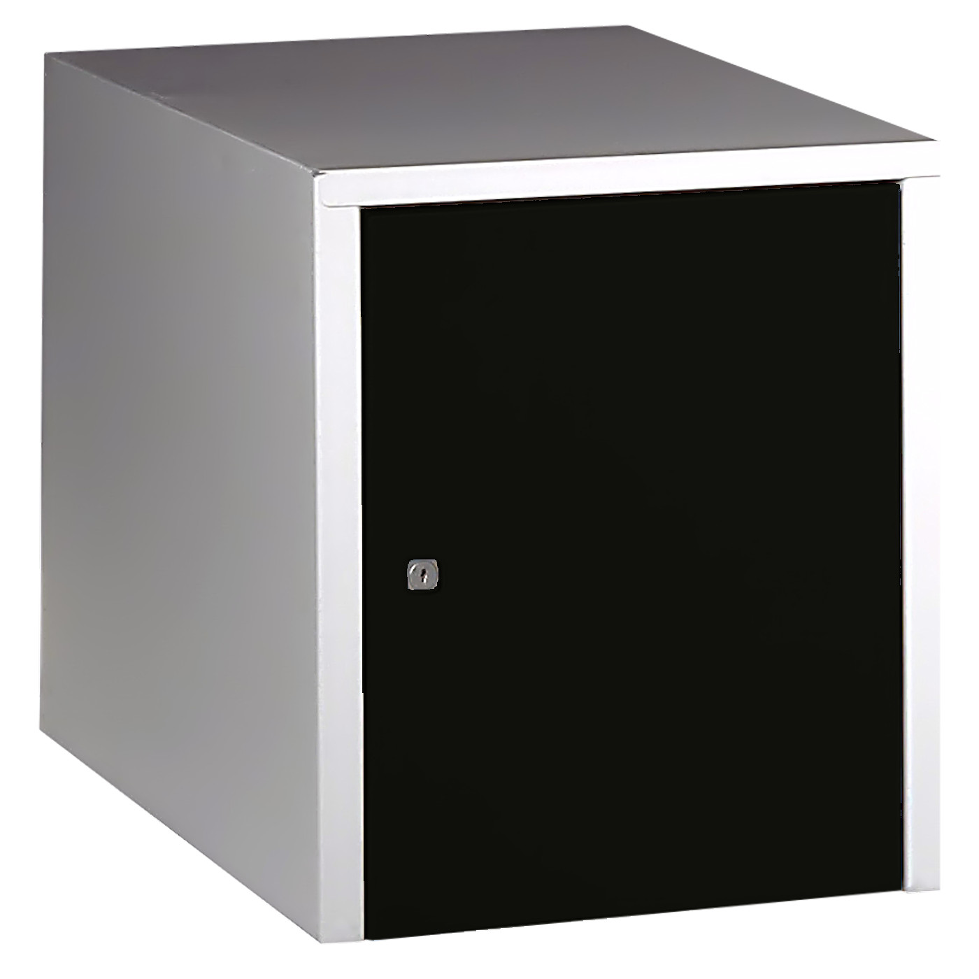 Wolf Aufsatzschrank Serie 73 , Sockel, Abteilbreite 400 mm, 1 Abteil Tiefschwarz RAL 9005