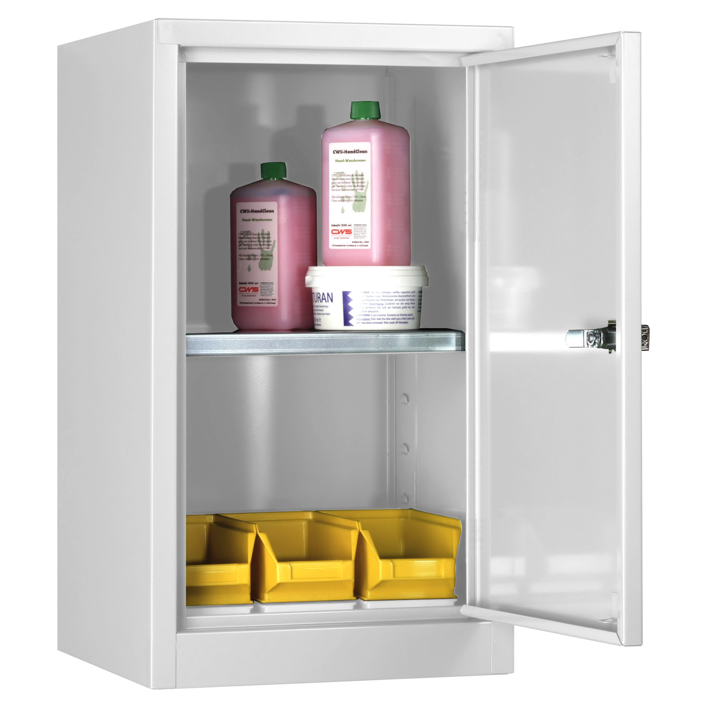 Wolf Werkzeug-Hängeschrank Serie 27 Breite 350 mm 1 Abteil 1 Fachboden Lichtgrau RAL 7035