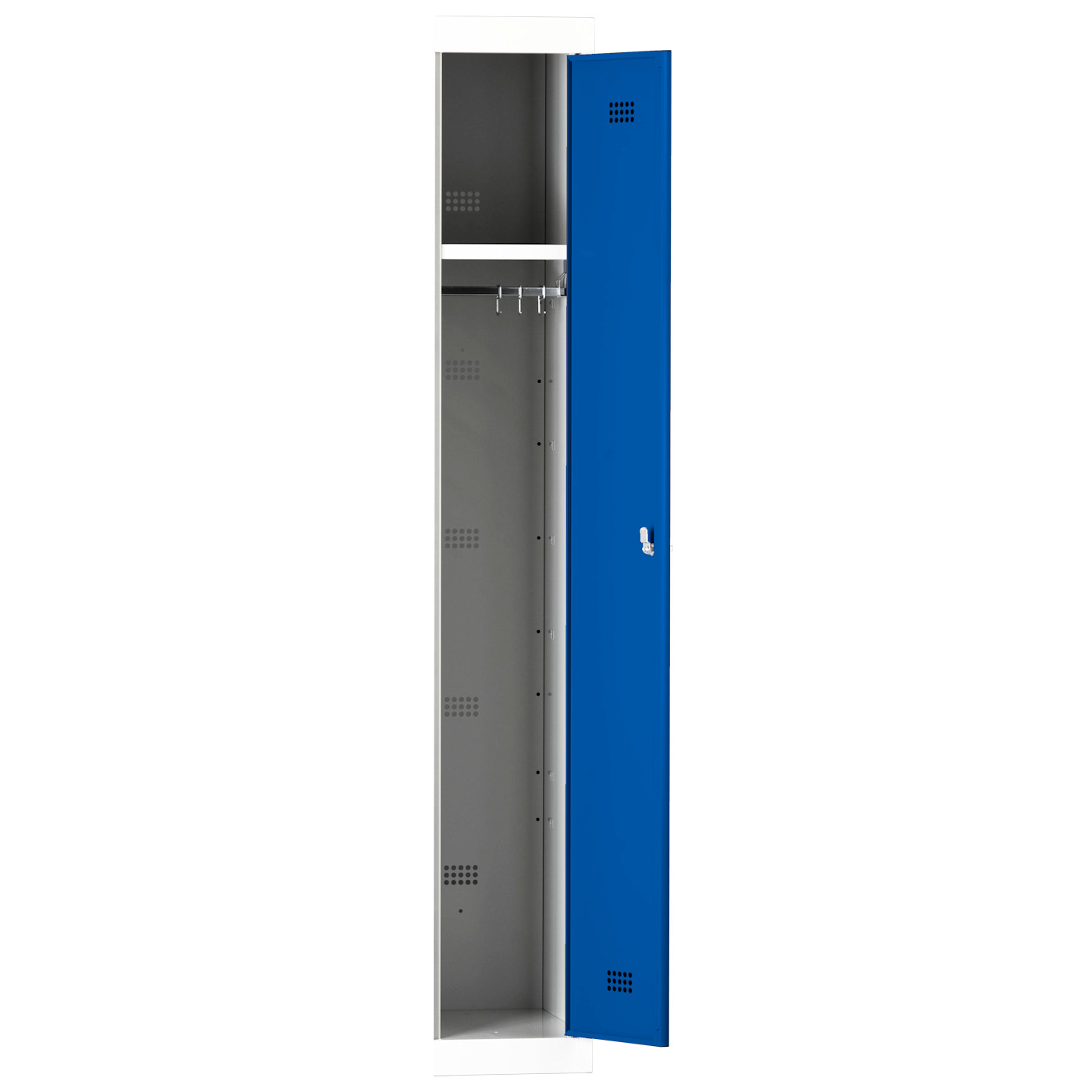 Wolf Spind-System Serie 30 Anbauelement, Sockel, Abteilbreite 300 mm, 1 Abteil Enzianblau RAL 5010