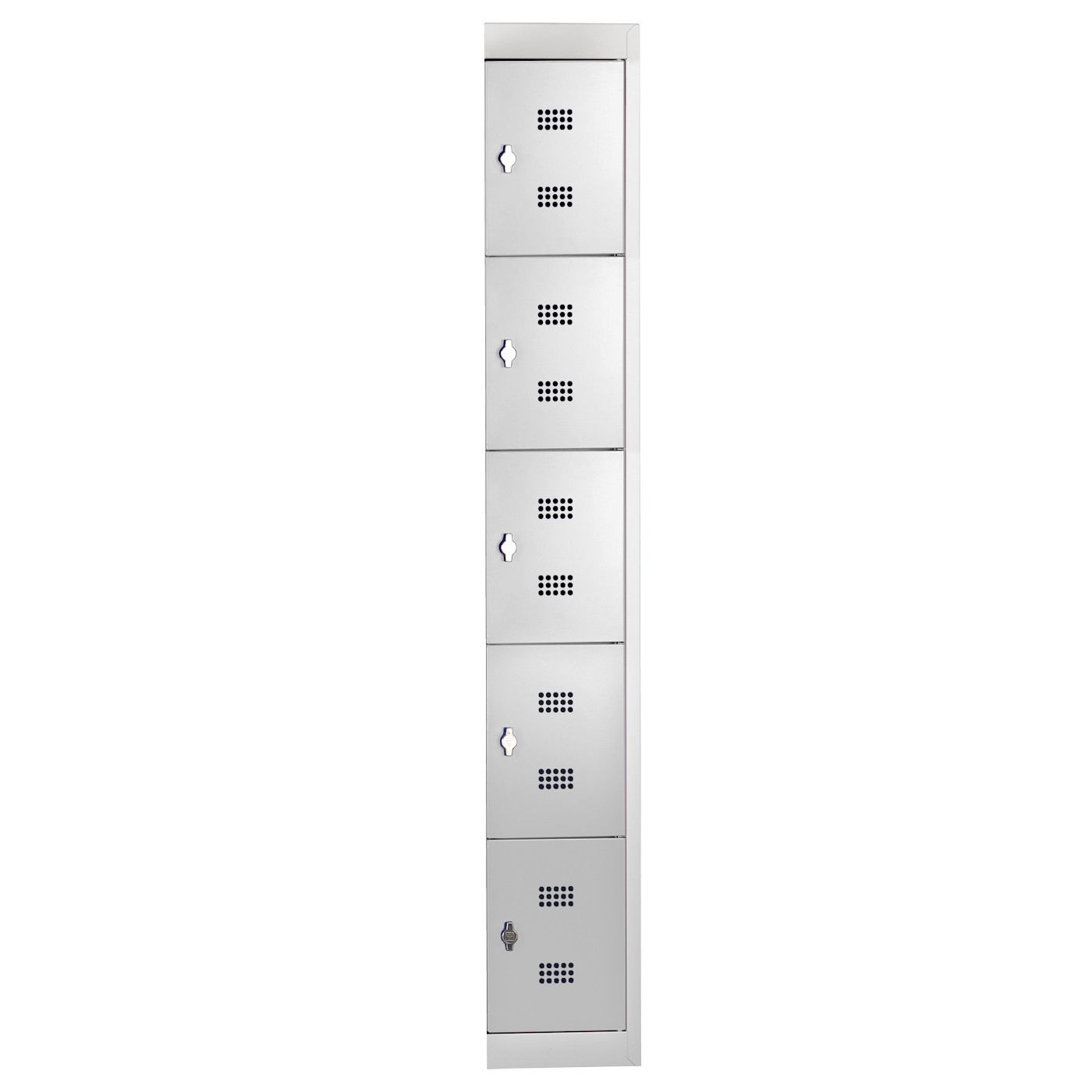 Wolf Fächerschrank-System Serie 30 Anbauelement Abteilbreite 300 mm 1 Abteil x 5 Fächer Lichtgrau RAL 7035